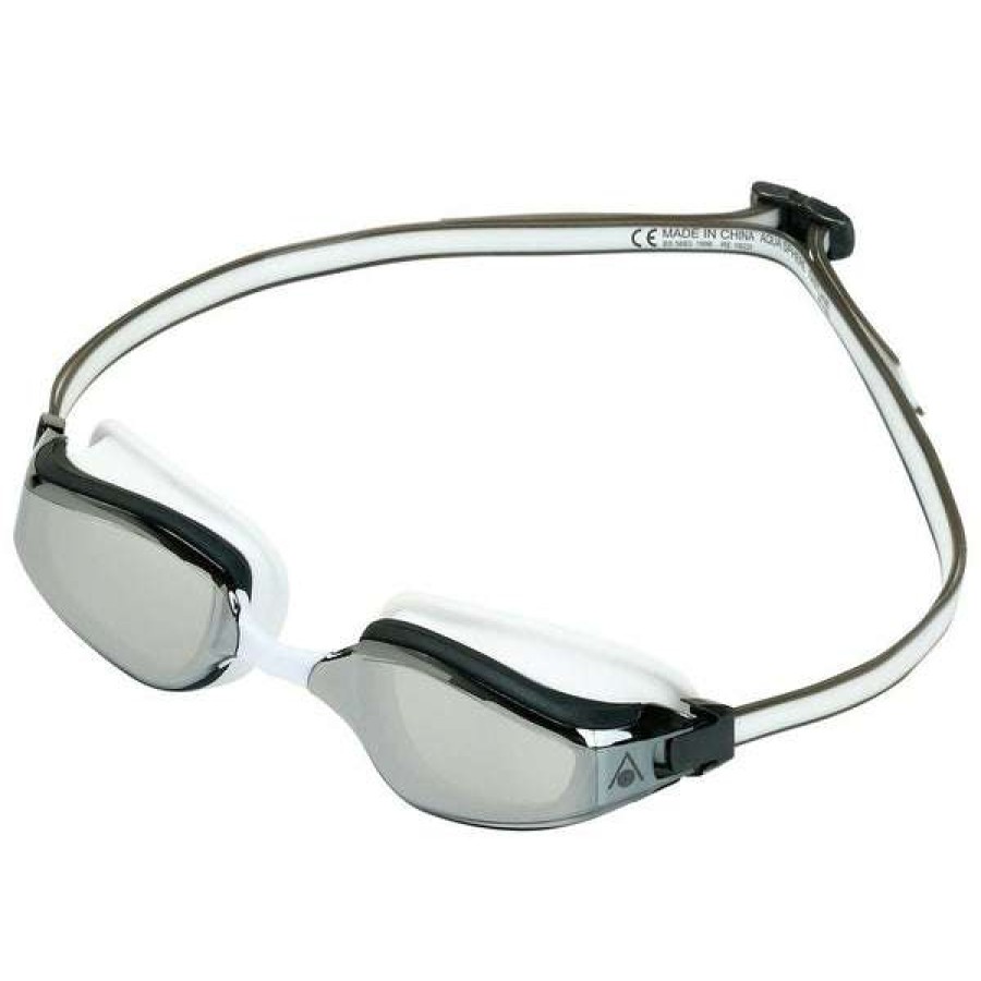 Women'S Swimming Goggles * | Aquasphere Goggles Fastlane Mirrored Lens White/Grey