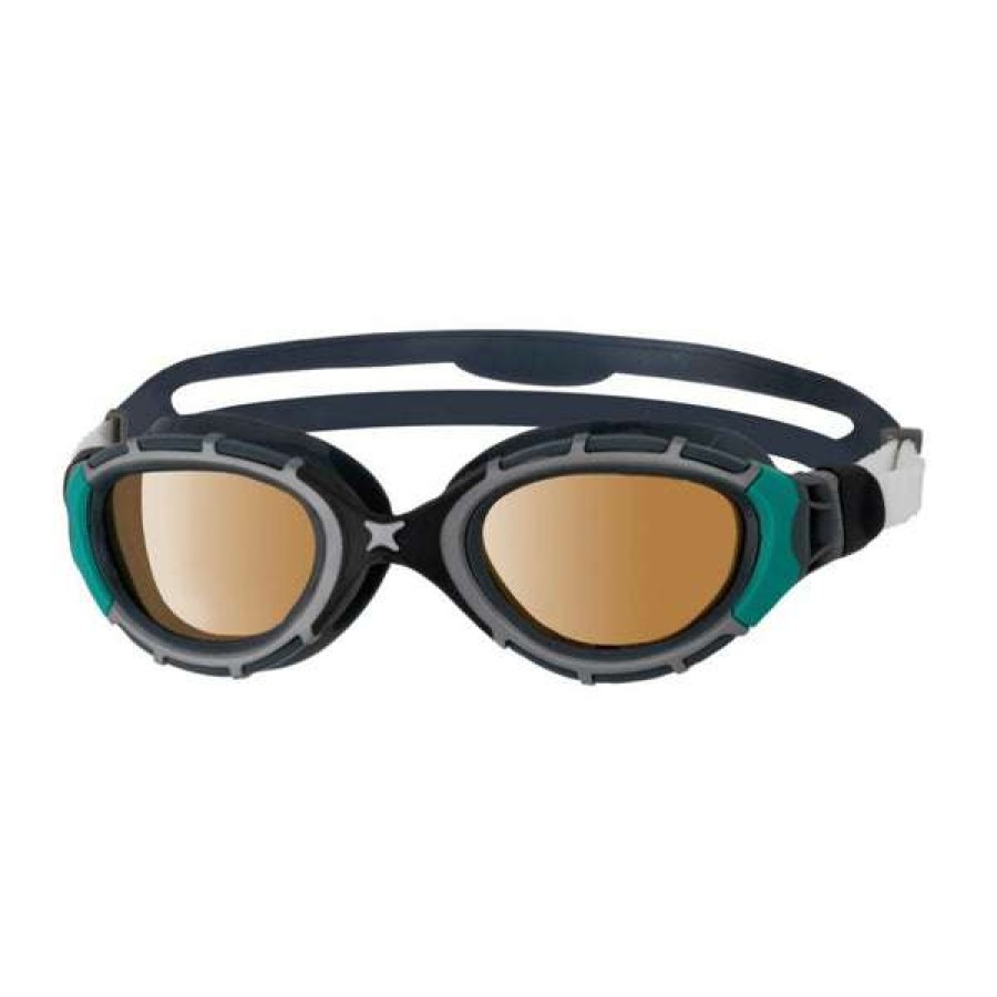 Men'S Swimming Goggles * | Zoggs Goggles Predator Flex Polarized Ultra Reactor Black/Green