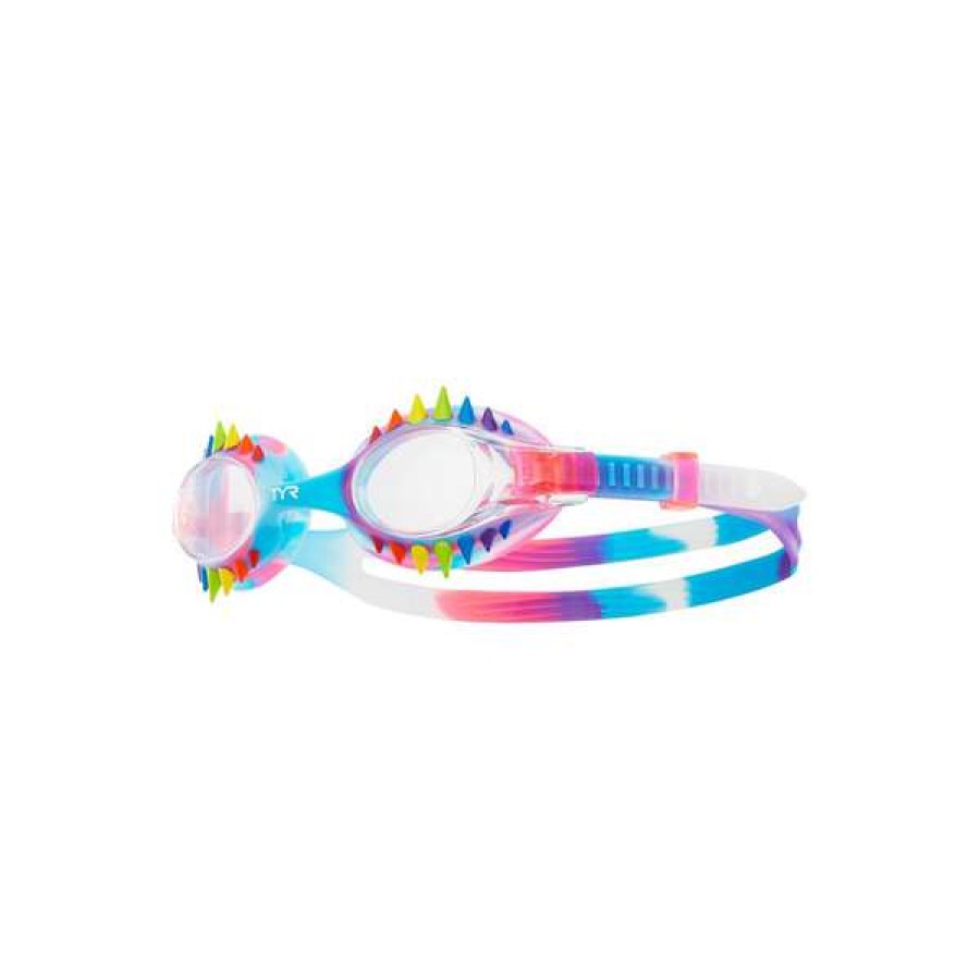 Girls Swimming Goggles * | Tyr Goggles Spikes Swimple Tie Dye Kids Rainbow/Pink