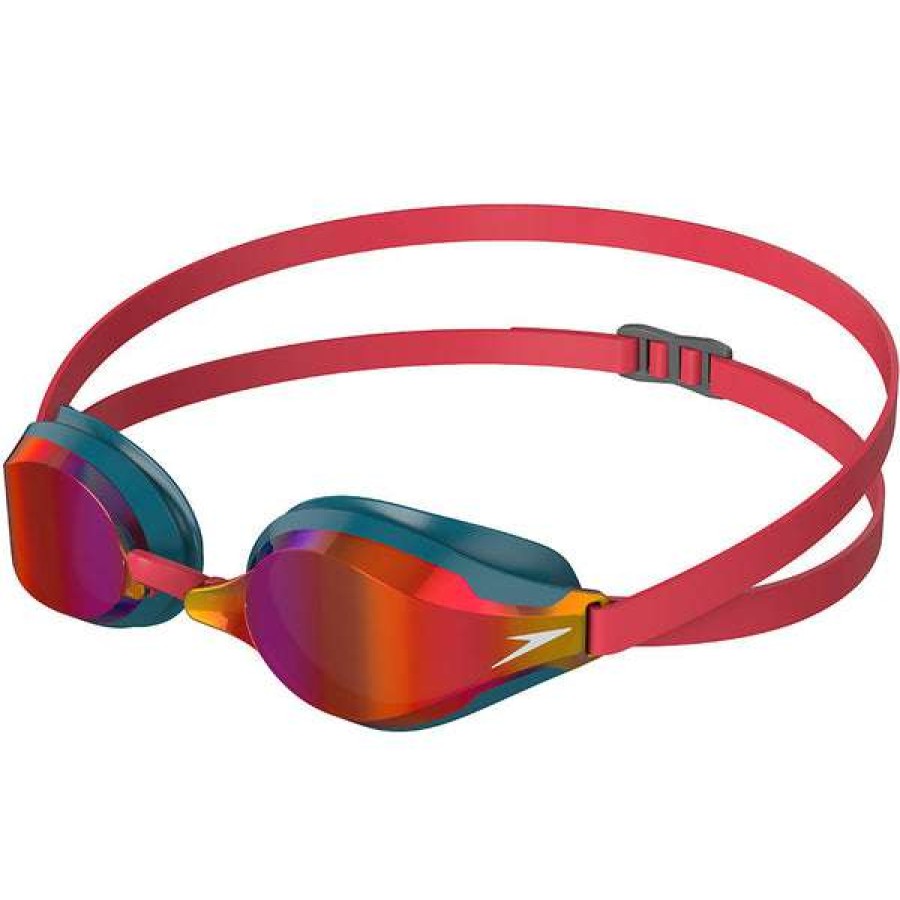 Training Goggles * | Speedo Goggles Racing Speedsocket 2 Mirror Red/Blue