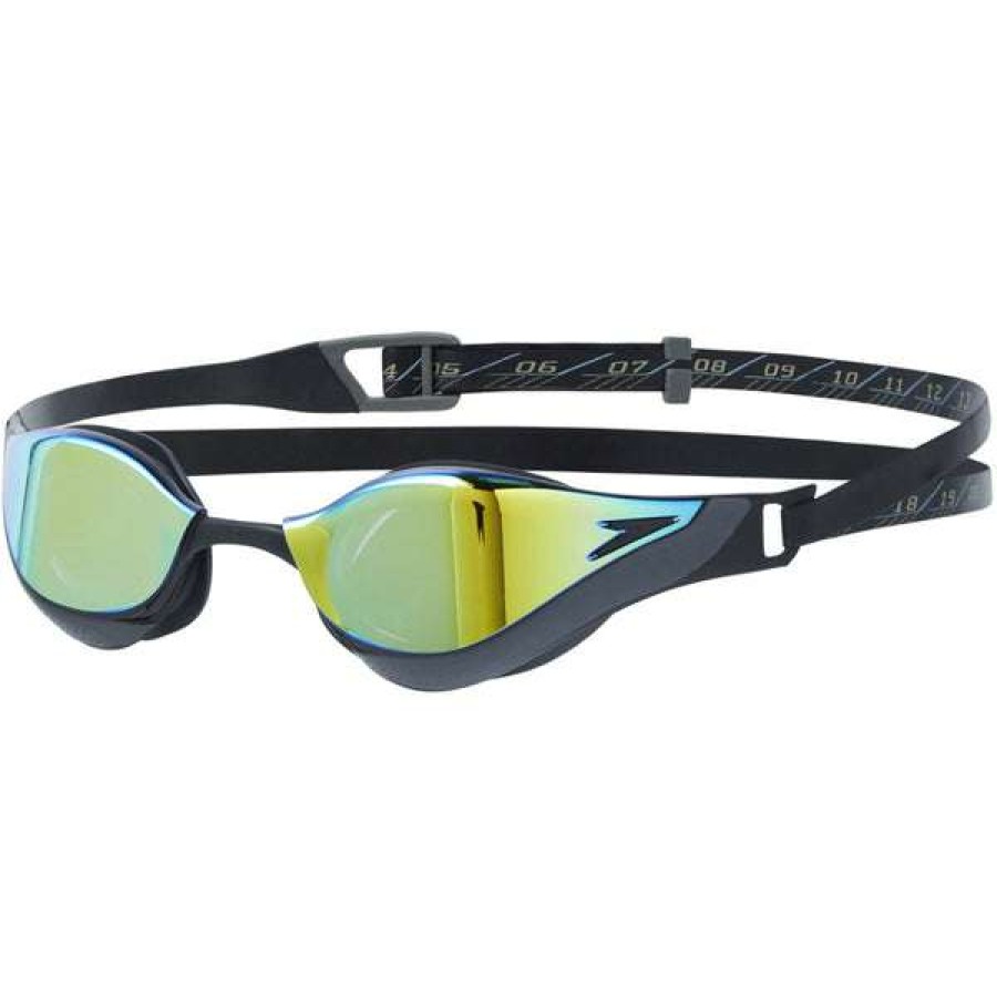 Women'S Swimming Goggles * | Speedo Goggles Racing Fastskin Pure Focus Mirror Black/Gold