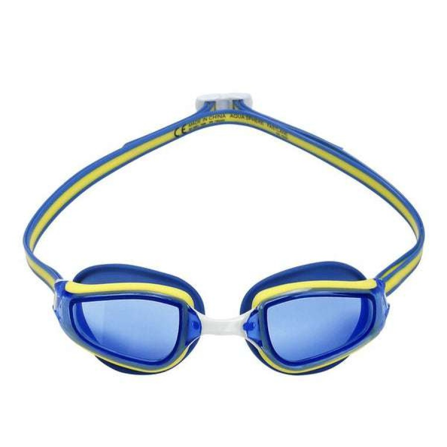 Women'S Swimming Goggles * | Aquasphere Goggles Fastlane Tinited Lens Blue & Yellow