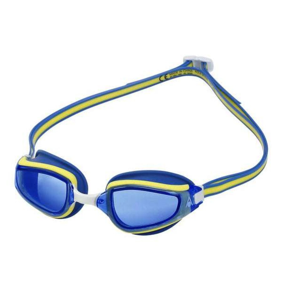 Women'S Swimming Goggles * | Aquasphere Goggles Fastlane Tinited Lens Blue & Yellow