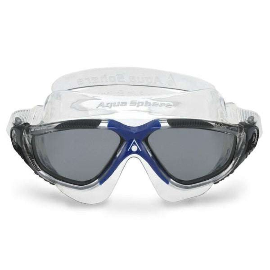 Men'S Swimming Goggles * | Aquasphere Goggles Vista Smoke Lens Navy-Grey