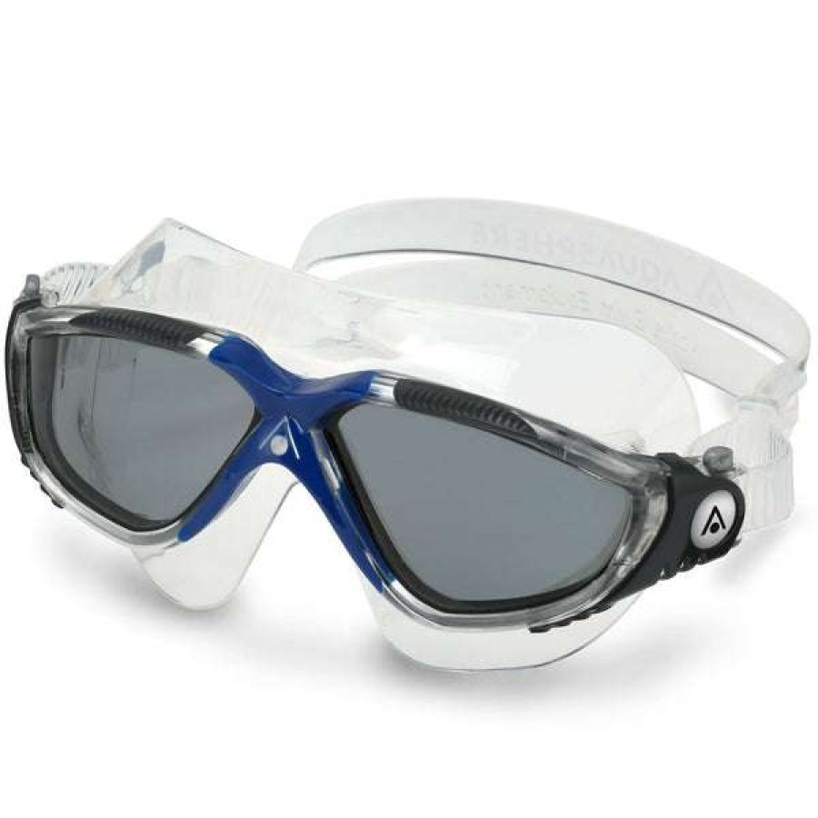 Men'S Swimming Goggles * | Aquasphere Goggles Vista Smoke Lens Navy-Grey