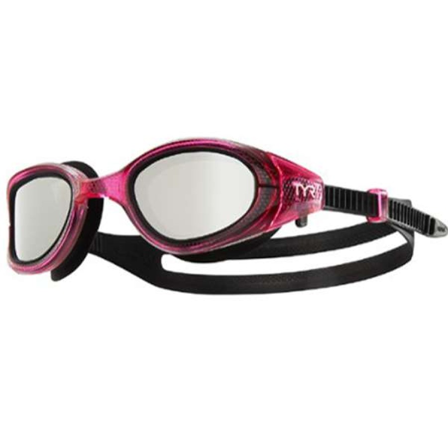 Training Goggles * | Tyr Goggles Special Ops 3.0 Polarized Femme Fit Silver/Pink Mirrored