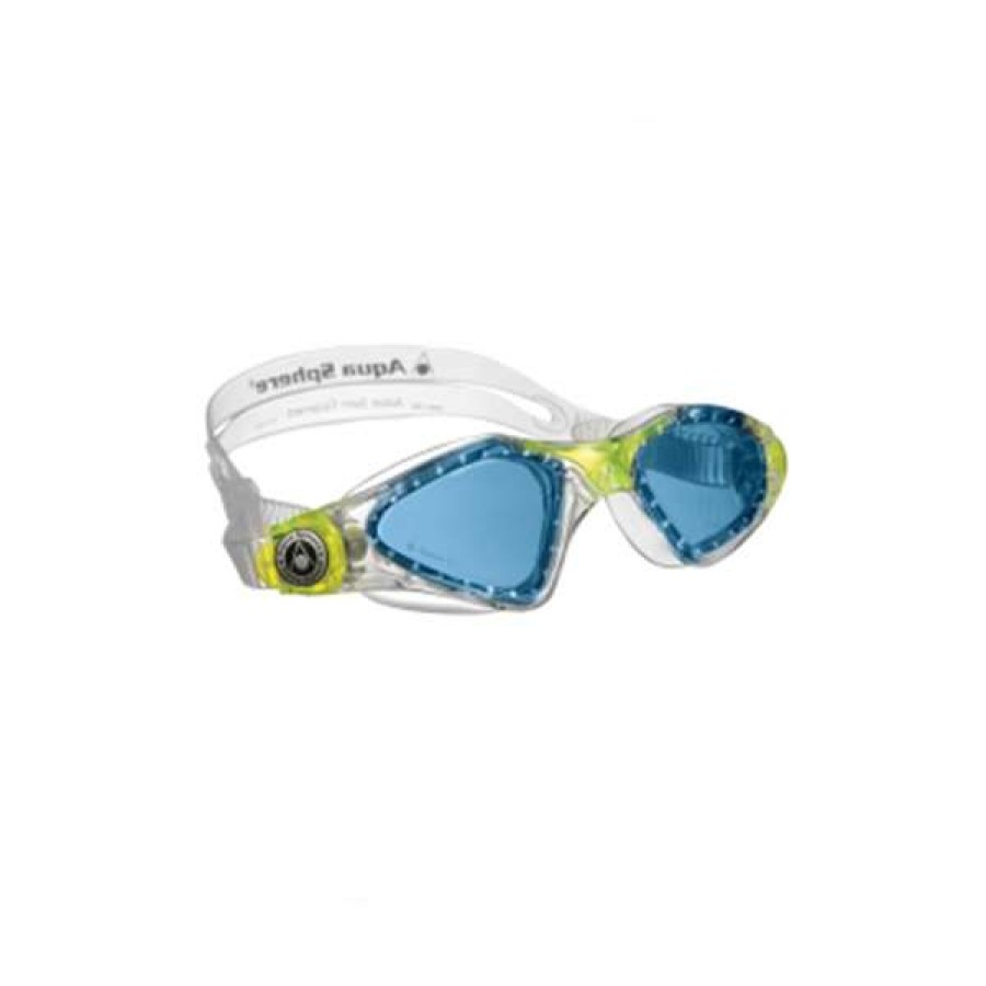 Boys Swimming Goggles * | Aquasphere Goggles Kayenne Junior Neon Yellow/Blue Lens