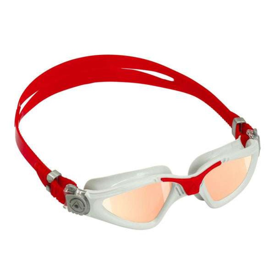 Women'S Swimming Goggles * | Aquasphere Goggles Kayenne Grey & Red Iridescent Mirrored Lens