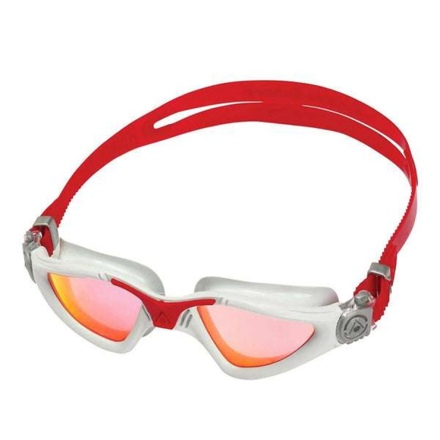 Women'S Swimming Goggles * | Aquasphere Goggles Kayenne Grey & Red Iridescent Mirrored Lens