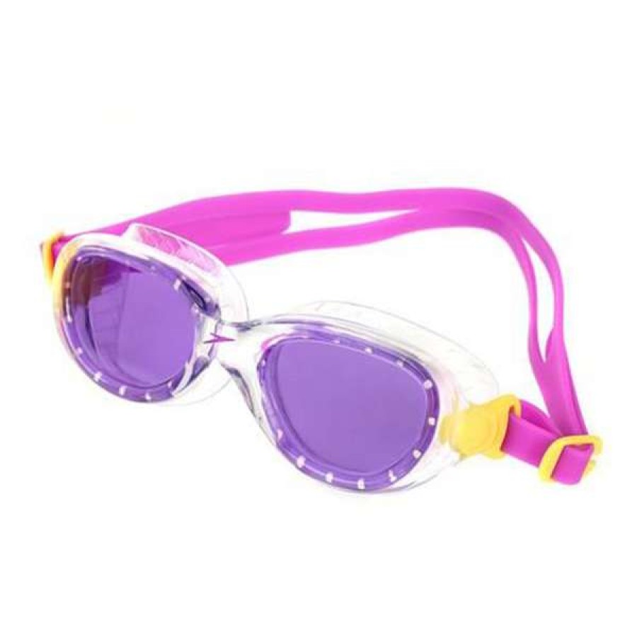 Girls Swimming Goggles * | Speedo Goggles Junior Futura Classic Purple Pink