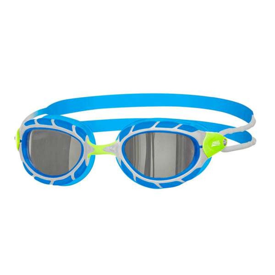 Women'S Swimming Goggles * | Zoggs Goggles Predator Titanium Silver Blue Mirrored