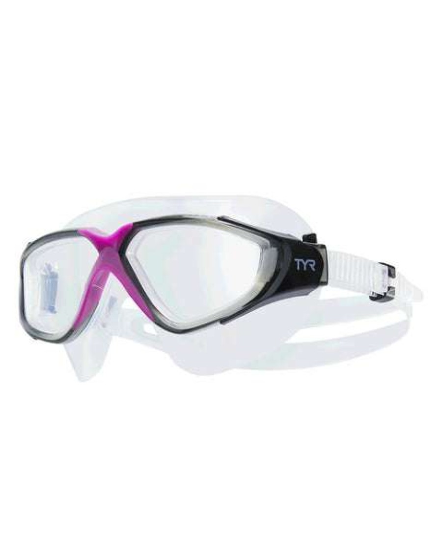 Men'S Swimming Goggles * | Tyr Goggles Rouge Adult Swim Mask Women'S Fit Clear/Purple