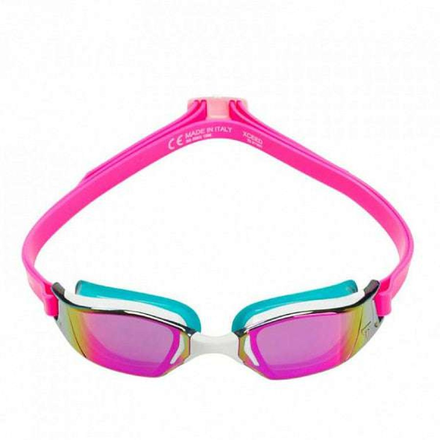 Women'S Swimming Goggles * | Michael Phelps Goggles Xceed Pink/Turquoise Titanium Mirror