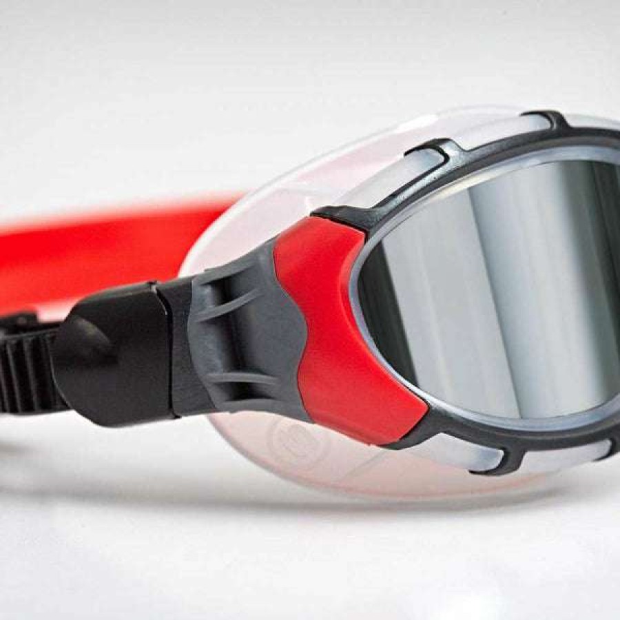 Men'S Swimming Goggles * | Zoggs Goggles Predator Flex Titanium Black/Red