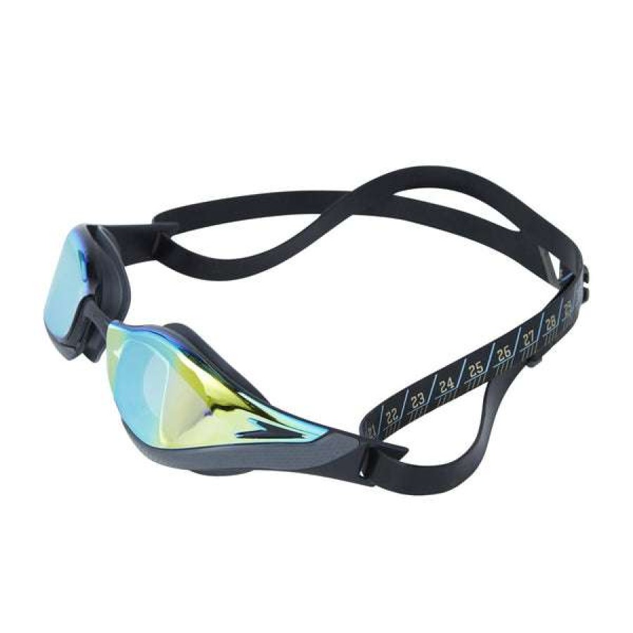 Training Goggles * | Speedo Goggles Racing Fastskin Pure Focus Mirror Black/Gold