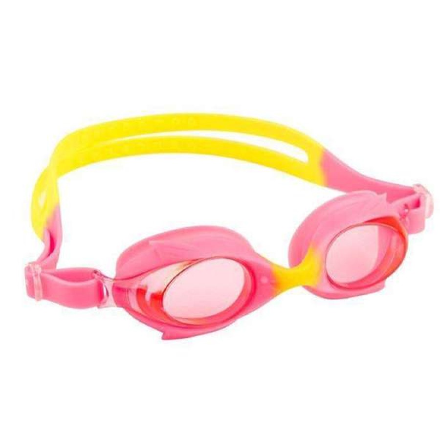 Girls Swimming Goggles * | Maru Dolphin Anti Fog Junior Goggles Pink/Yellow