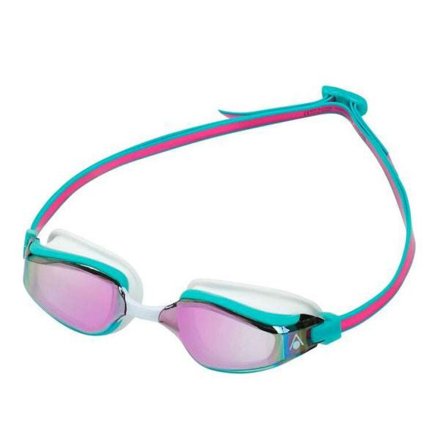 Men'S Swimming Goggles * | Aquasphere Goggles Fastlane Mirrored Lens Pink/Turquoise