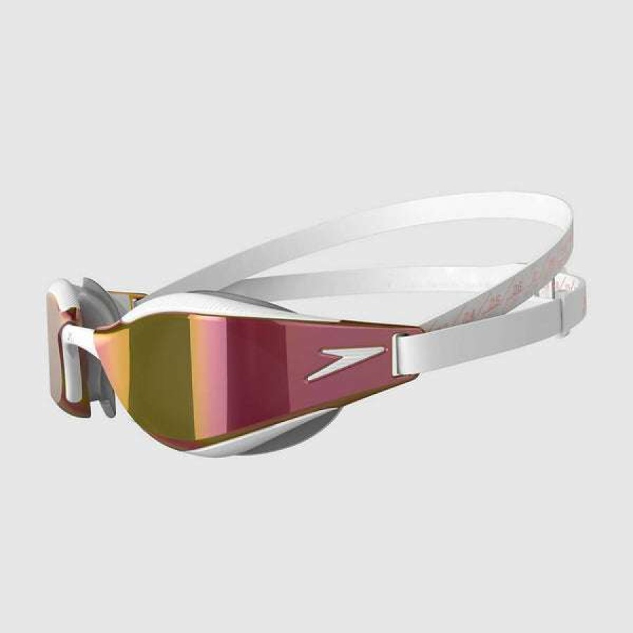 Training Goggles * | Speedo Fastskin Goggles Hyper Elite Mirror White/Gold