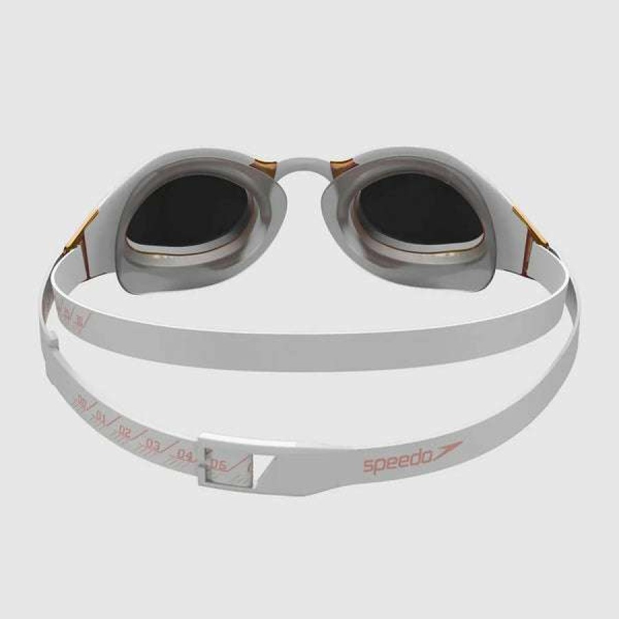 Training Goggles * | Speedo Fastskin Goggles Hyper Elite Mirror White/Gold