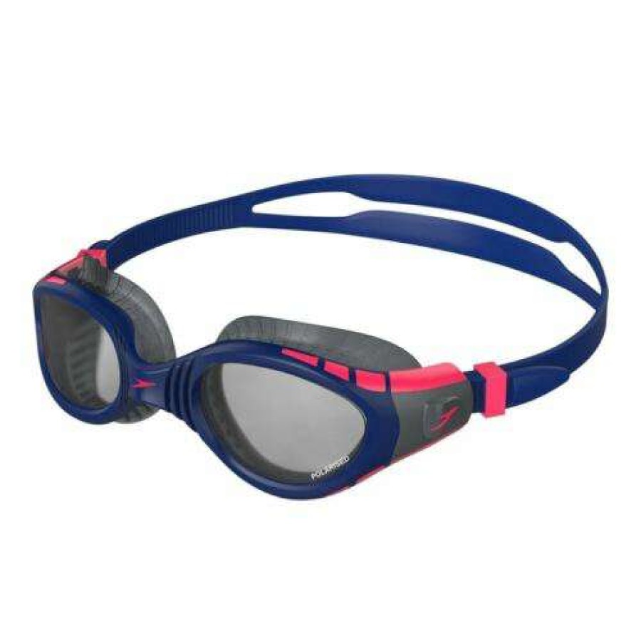 Racing Swimming Goggles * | Speedo Goggles Triathlon Polarised Futura Biofuse Flexiseal Blue/Smoke