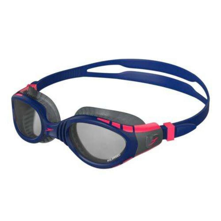 Men'S Swimming Goggles * | Speedo Goggles Triathlon Polarised Futura Biofuse Flexiseal Blue/Smoke