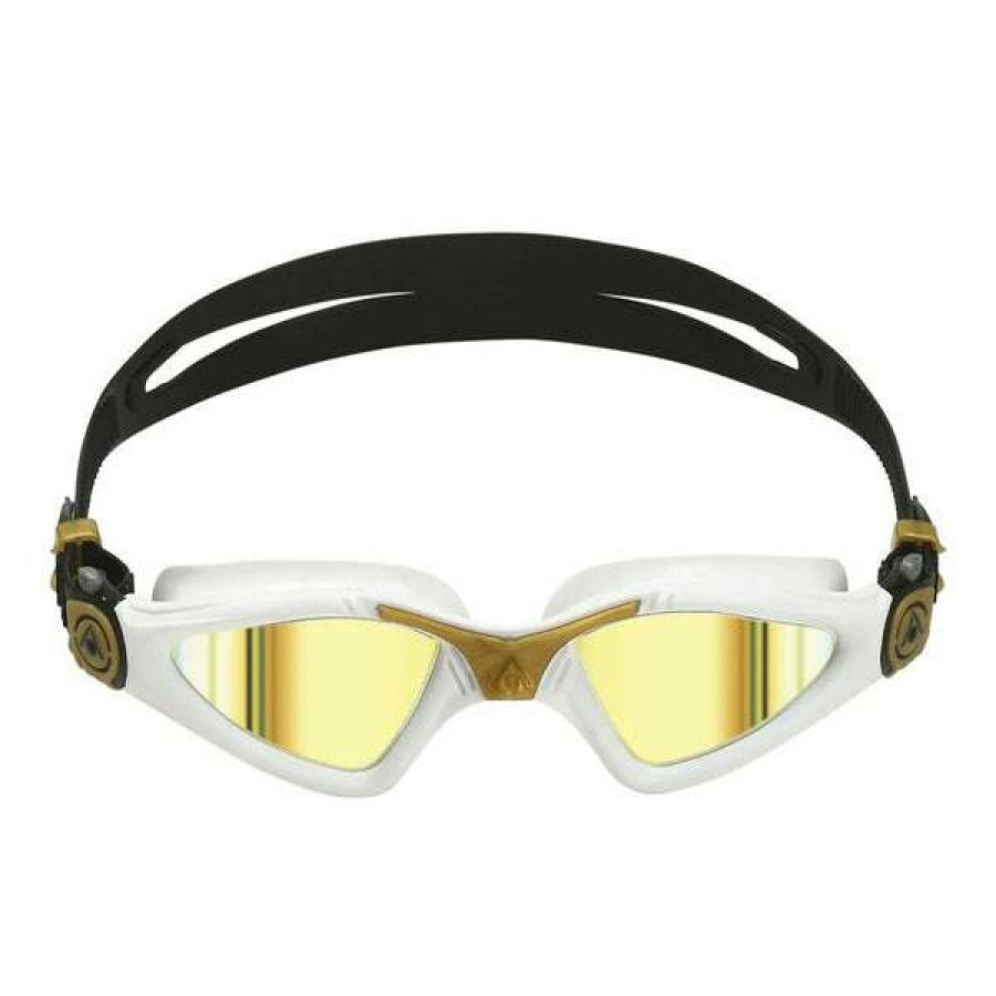 Triathlon & Open Water Swimming Goggles * | Aquasphere Goggles Kayenne Goldwhite Titanium Mirror