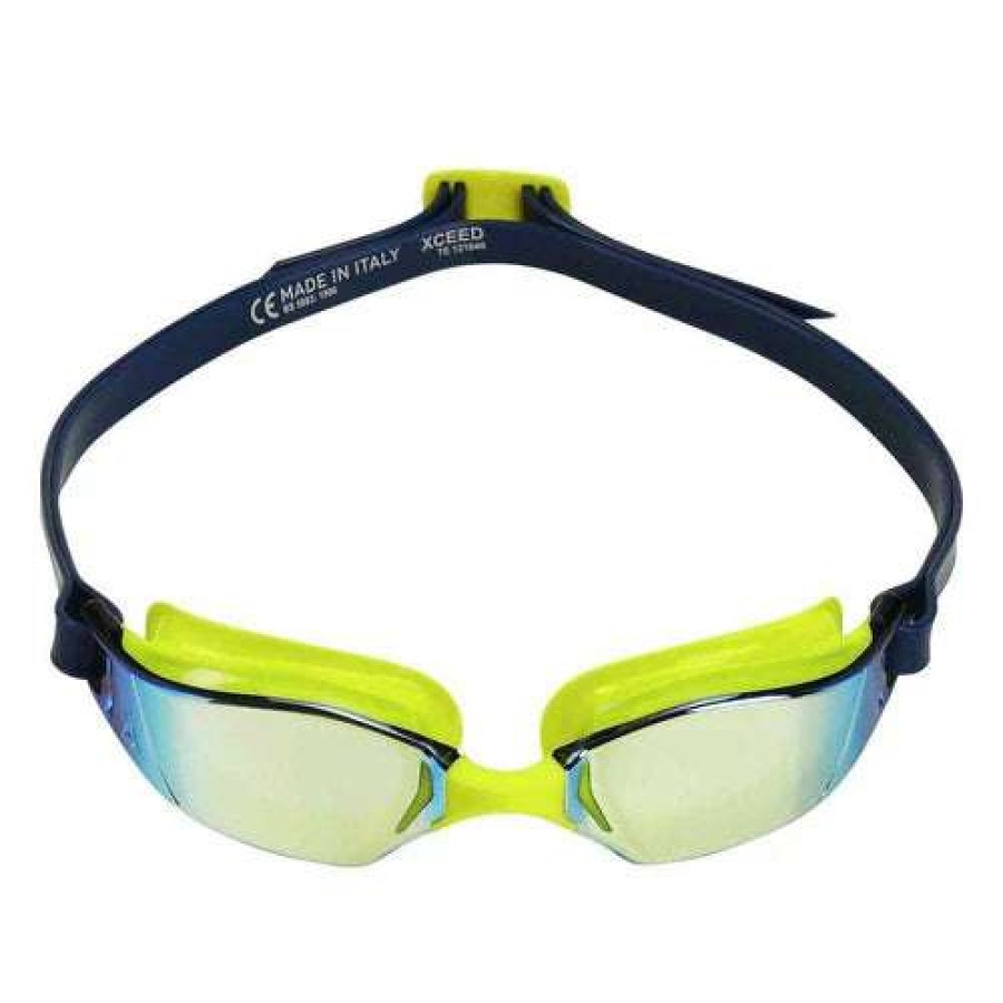 Women'S Swimming Goggles * | Aquasphere Goggles Racing Xceed Neon Yellow/Navy