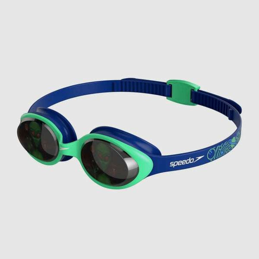 Boys Swimming Goggles * | Speedo Goggles Junior Illusion Green/Blue