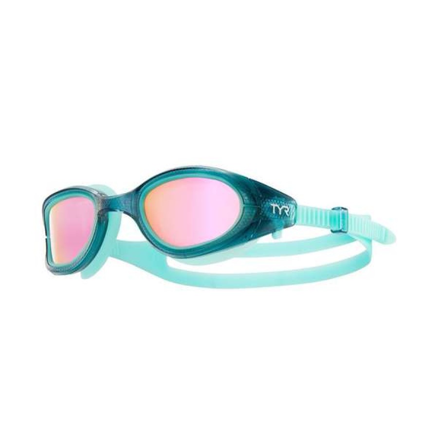 Women'S Swimming Goggles * | Tyr Goggles Special Ops 3.0 Polarized Femme Fit Grey/Mint