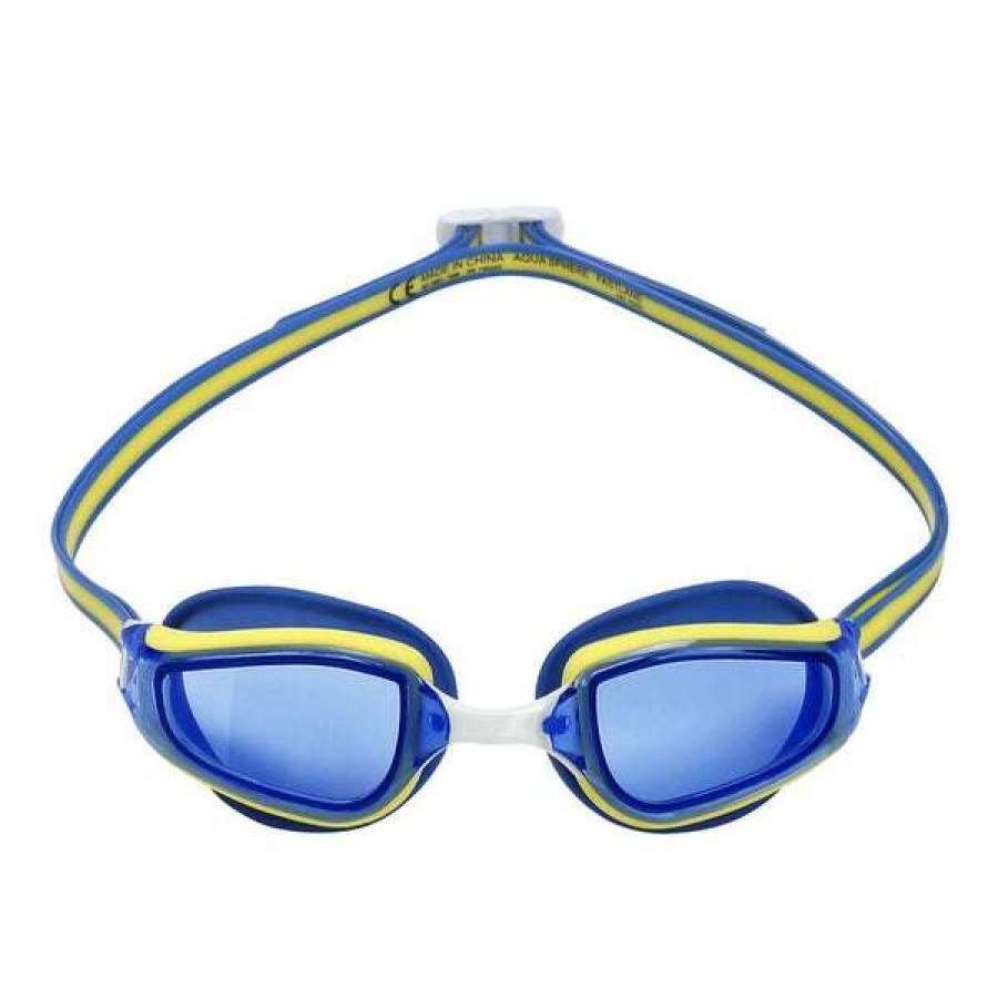 Men'S Swimming Goggles * | Aquasphere Goggles Fastlane Tinited Lens Blue & Yellow