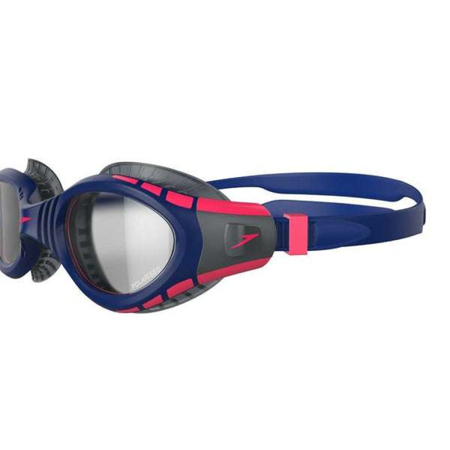 Women'S Swimming Goggles * | Speedo Goggles Triathlon Polarised Futura Biofuse Flexiseal Blue/Smoke