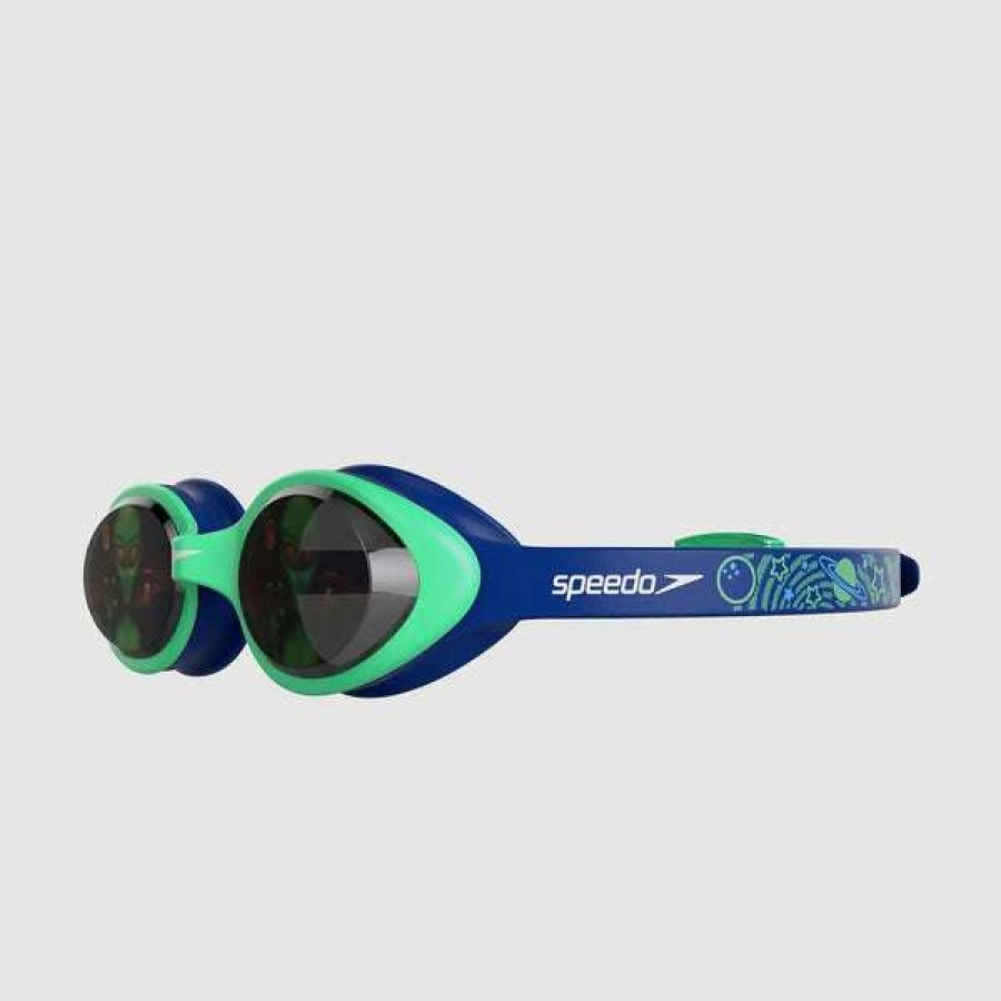 Girls Swimming Goggles * | Speedo Goggles Junior Illusion Green/Blue