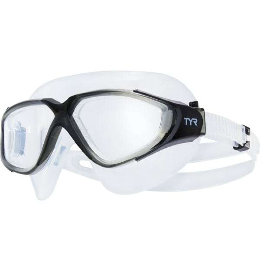 Women'S Swimming Goggles * | Tyr Goggles Rouge Adult Swim Mask Women'S Fit Clear/Black