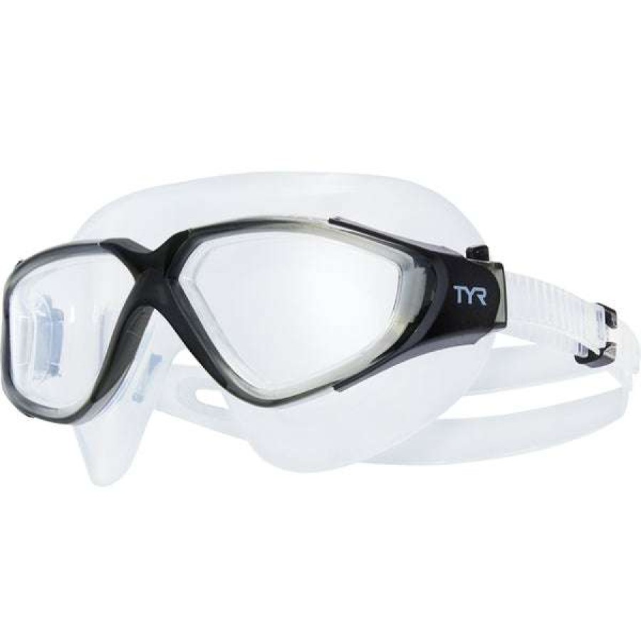 Men'S Swimming Goggles * | Tyr Goggles Rouge Adult Swim Mask Women'S Fit Clear/Black