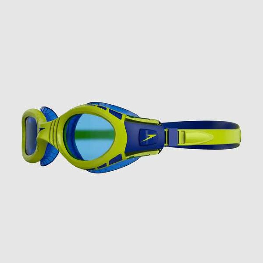 Girls Swimming Goggles * | Speedo Goggles Junior Futura Biofuse Flexiseal Blue/Green