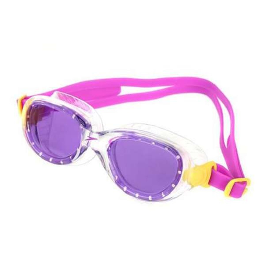 Boys Swimming Goggles * | Speedo Goggles Junior Futura Classic Purple Pink