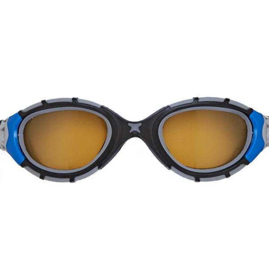 Triathlon & Open Water Swimming Goggles * | Zoggs Goggles Predator Flex Polarized Ultra Reactor Grey/Blue/Black