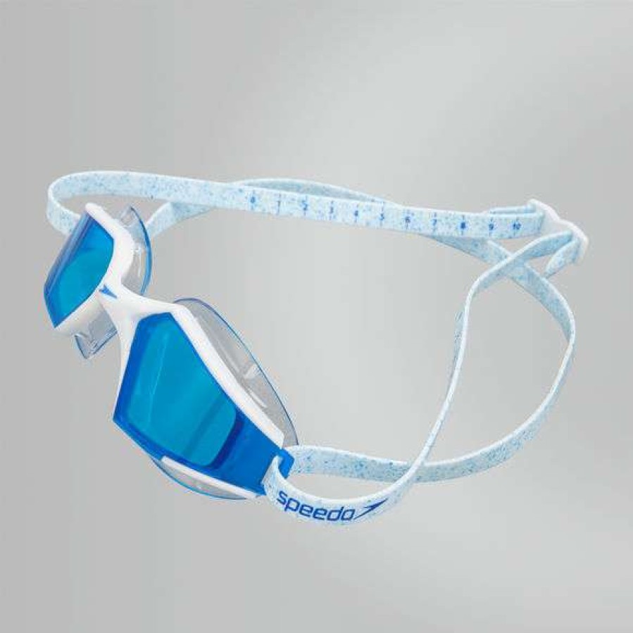 Racing Swimming Goggles * | Speedo Goggles Aquapulse Max 2 Blue White